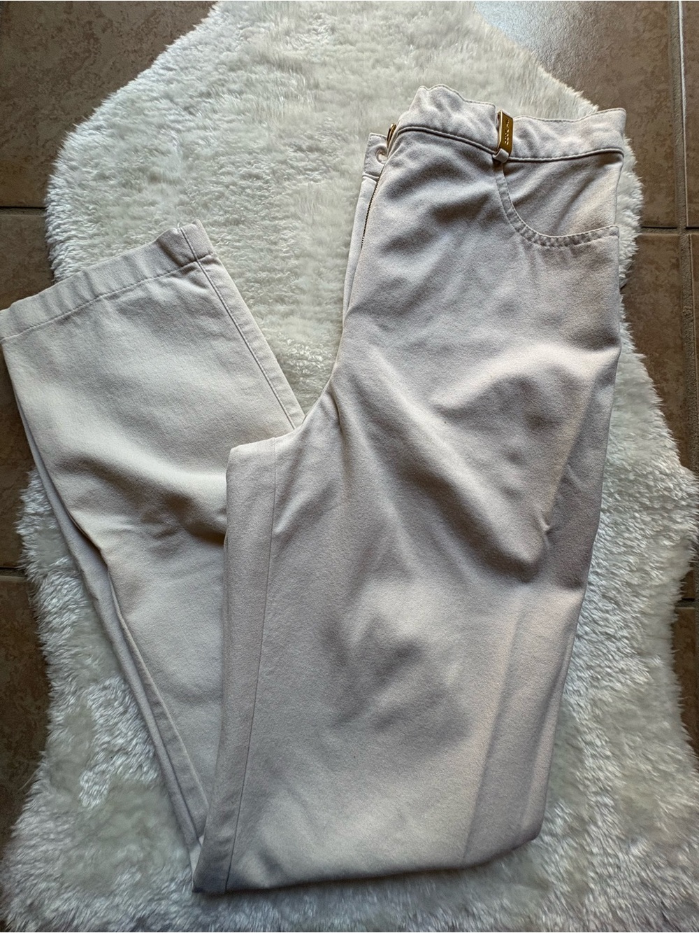 St. John Sport Essential by Marie Gray High Waist Cream Casual Pants Size 4